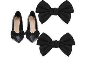 VEKXAR 2PCS Clip per Scarpe Nere da Donna con Fiocchi, Tacchi e Accessori per Abbellimento
