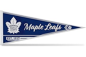 Rico Industries NHL Hockey Toronto Maple Leafs Classic 12"" x 30"" Felt Wall Décor Pennant - Great for Home/Bed Room/Man Cave Décor, NPNT119534C