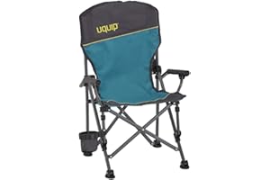 Uquip Kirby - Sedia Pieghevole per Bambini da Campeggio con Portabottiglie, Carico max 60 kg