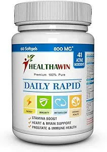 Healthawin DAILY RAPID Multivitamin + Omega 3, Vitamin, Minerals & probiotics with 42 Super Ingredients for Men and Women - 60 Capsules