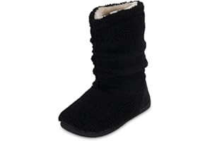 Polar Mens Slipper Sherpa Boots Memory Foam Indoor Bootie with Anti-Slip Rubber Sole Soft, Warm and Fluffy Faux Fur House Slipper Ankle Shoe Boot