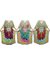 Indiatrendzs Women's Kaftan Nighty / Gowns Combo Of 3 pcs Gifts For Valentine
