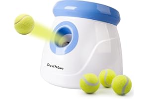 Pet Prime Lanciatore automatico per palline, per cani, distanza di lancio 10 – 30 m, per cani di piccola taglia – Mini Style (bianco)