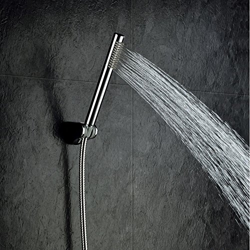 Handbrause Wassersparend Duschkopf 1 Strahlart mit 48 Anti-kalk Dusen massiv Messing Verchromt - 2