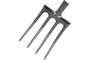 LEAPITURE Forca da scavo Forca da giardino Attrezzo da giardino in acciaio al carbonio Forca da scavo Attrezzatura da giardinaggio pratica (4 Denti)