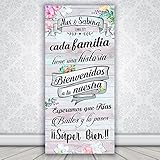 Mensaje de Bienvenida Decoración Boda  Cartel Boda Wedding Love  70cm x 150cm