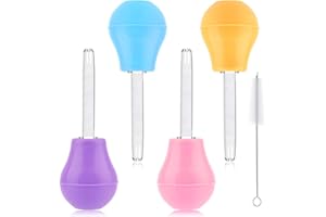 COSYSPARKS Pipetas de Silicona,4 piezas de color pipeta para niños jumbo goteros cuentagotas Goteros Líquidos con cepillo Plástico Pipetas Cuentagotas Plástico juguetes acuáticos juguetes sensoriales para niños