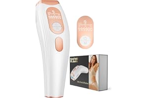DEPLITE IPL Laser Hair Removal Device, 600NM IPL Hair Removal Device for Women, 9 Energy Levels, 999,900 Flash, 3 in 1 HR/SC/RA Modes, Laser Hair Removal Device for Face Legs Body Bikini