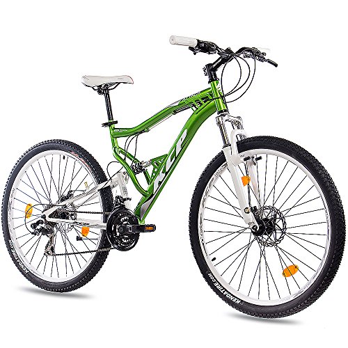 27,5" Zoll MOUNTAINBIKE FAHRRAD KCP ATTACK Unisex mit 21 Gang SHIMANO TX grün weiss