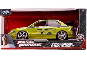 Jada 253203052 Brian's 2002 Mitsubishi Lancer Evo II, Vert/Jaune