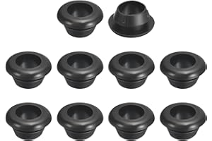 QUARKZMAN 30pz Passacavo 10mm ID 12mm Guarnizione per Cavi Passacavo in Gomma Gommini Passacavo Elettrico per Firewall Guarnizione per Cablaggio Elettrico, Nero