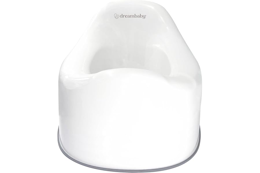 Dreambaby My First Stage Potty, Anti Slip Potty, Compact and Lightweight, Anti Splash Guard, Baby Toddler Potty, Suitable for 18 Months and up. Maximum Weight 25kg - White
