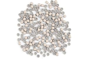 Vlasy Silicone Lined Nano Rings Beads for Nano Tip Hair Extensions Micro Nano Beads (200pcs, Gray Blonde)