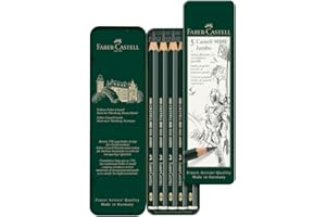 FABER-CASTELL 119305 – ołówek Castell 9000 Jumbo, 5 ołówków rysunkowych, stopnie twardości HB, 2B, 4B, 6B i 8B