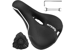 VOTUKU Selle Velo Gel Confortable, Selle de Vélo avec Fonction d'Amortisseur, Accessoire Velo Selle Velo Confortable pour VTT Vélos/Velo Electrique/Route vélos/Ville