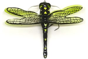 AYVANBER 2.8" Swimbait Dragonfly Fishing Lures Bait Baits Life-Like Lure Minnow Bass Pike Musky Lure Dragonfly Fishing Kit Fishing Baits Plastic Bait Treble Hook Water New