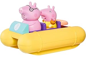 TOMY Toomies Peppa Wutz Pedalo, Baby-Badespielzeug, spaßiges Bade-Accessoire und Wasserspiel für Kinder, geeignet für 18 Monate, 2, 3 und 4 Jahre alte Jungen und Mädchen