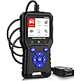 Riokko OBD2 Scanner, Live Data Battery OBD2 Code Reader Tester, Color Screen OBD2 Diagnostic Tool, Check Engine Light/Smog Emission Test / O2 Sensor Test/Battery Voltage Monitoring (Black)