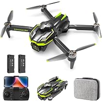 Gerbala Drone Con Cámara WiFi FPV – Plegable Con 2 Baterías, Modo Sin Cabeza Y Retención De Altitud, Ideal Para Principiantes Y Niños