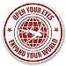 Produktbild 2 x World Traveler Vinyl Aufkleber Aufkleber Laptop Reise Gepäck Auto Ipad Schild Fun #, unifarben - 10cm/100mm Wide