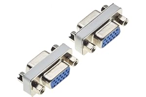 Keple Adaptador de VGA Hembra a Hembra, Paquete de 2 - Acoplador SVGA, Extensor de Cable de Cambio de género VGA de 15 vías