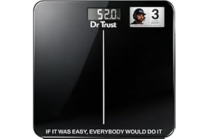Dr Trust USA Inspire Digital Electronic Weight Machine, CE approved with 3 Years Warranty, For Human Body 180Kg Capacity, Tempered Glass, LCD Display Personal Weighing Scale - 523