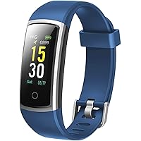 Lintelek Fitness Armband Blutdruckmessung Pulsmesser Schlafmonitor Smartwatch Fitness Tracker Pulsuhr Schrittzähler Anruf SMS Warnen Wasserdicht für Herren Damen kompatibel Android iOS