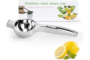 LIPJISL Exprimidor de Limones Manual de Acero Inoxidable Tamaño Universal para Exprimir Naranjas y Otras Frutas Exprimidor de Limones para Cocina Bar Restaurante