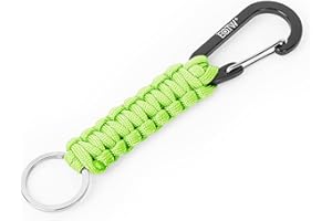 EOTW Portachiavi Paracord Con Moschettone, Robusto Portachiavi in Paracord di Sopravvivenza Militare per Uomini e Donne in Campeggio (Verde)