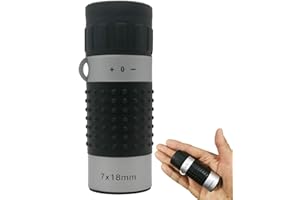 AniWorld Mini Fernrohr Pocket 7x18 Spektiv Handheld Klein Winziges Teleskop Small Monokular Wasserdicht Tragbar Spektiv für Vögel Beobachtung Zielschießen