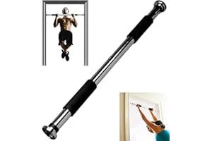 GadgetZone Adjustable Pull Up Bar for Doorway - Gym Workout Equipment Internal Door Strength Training Upper Arms Chin Up - Heavy Duty Abs Upper Body Fitness Equipment for Home Indoor Gym