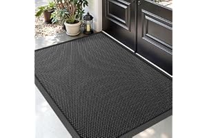 DEXI Dörrmatta 120 x 180 cm, Halkfri, Svart | Smutsfångande, låg profil, tvättbar entrématta för entré, uteplats och trädgård