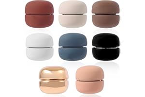 kiki fancy Multicolor 8Pair Strong Magnetic Hijab Pins No Snag Hijab Magnets Colorful Pinless Brooch Small Magnetic Scarf Clasp for Women Girls Hijabs Scarves Clothes