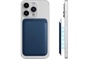 JEYORZY 1 Pcs Wallet para móvil, Tarjetero Móvil Magnético, Soporte de Tarjeta RFID, Magnética Cartera iPhone, Cartera Magnetica para Tarjetas, Tarjetero Billetera de PU, Tarjetero Para Magsafe