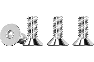 Drenky 25 Stück M5 X 12mm Senkschraube Edelstahl V2A VA A2 Innensechskantschraube DIN 7991 / ISO 10642 Senkkopfschrauben Rostfrei Silber Maschinenschrauben Metrisches Regelgewinde