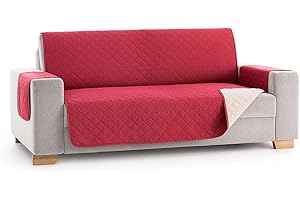 Lanovenanube - Funda sofá Acolchado Mallorca - Práctica - 3 plazas Plus - Color Rojo C05