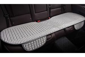 YUNZLAN Ice Silk Car Seat Cushion,Breathable Cool Comfort Car Drivers Seat Covers, Universal Car Interior Seat Protector Pad for Car Truck Vehicle SUV (grey, 1pcs Rear pad)