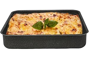 NAMAI - Teglia Forno Quadrata, 30CM x 30CM x 7CM H, Lasagnera Antiaderente, Alluminio Resistente, Adatta In Lavastoviglie, Made In Italy (30cm x30cm)