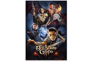 KANCAIGOU Baldurs Gate 3 Spiel-Poster, Leinwanddrucke, Wandkunst-Poster (7,9 x 45,7 cm, ungerahmt)