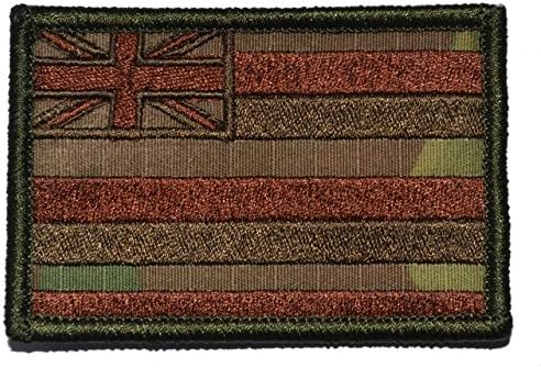 Flag of Hawaii, Hawaiian Flag 2x3 Morale Patch - Multicam