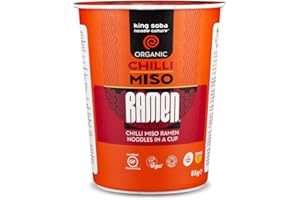 KING SOBA NOODLE CULTURE King soba, Ramen in cup miso chili bio, senza glutine, 85g