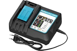 XNJTG 18V Cargador DC18RC para Makita 18V Batería BL1830 BL1840 BL1850 BL1415 BL1430 BL1440 Reemplazo para Makita Cargador DC18RA DC18RC DC18RD