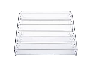 AIMEILI 4 Filas Expositores de Esmaltes Organizador pintauñas paletas Maquillaje Soporte Acrílico de Maquillaje y Esmalte de Uñas Expositor Especias Transparente