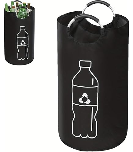 MY FAT GORILLA Conteneurs De Collecte Multi-consignes Avec 2 Compartiments - Récipient Pour Plastique, Verre, Carton Ou Papier Recyclé - Rangement Vide - Poubelle 2 Compartiments - Consigne - 2 Sacs