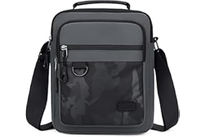 VOLGANIK ROCK Cross Body Bag Lightweight Nylon Small Shoulder Bag for Men With Multi Pockets Medium Messenger Bag for Work, Travel, Dog Walking Gift