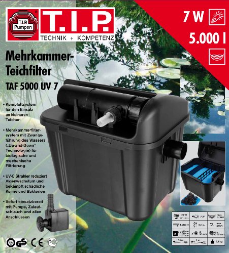 T.I.P. Teichaußenfilter TAF 5000 UV 7, UV-C 7 Watt, für Teiche bis zu 5.000 Liter - 5
