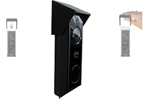 ME&SG Decorative Rain and Sun Cover — Compatible with Eufy Security Video Doorbell E340 (50.8 mm Width Only) — Weatherproof Anti-Glare Protective Housing — Flat (Black)