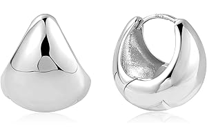 ASH'S CHOICE Silber 925 Creolen Kleine Ohrringe Damen, Silber 925 Ohrringe Klobig Kleine 14K Gold Creolen Klobig Dick Knorpel Kreolen Huggie Creolen Mini Kleine Creolen Leicht Breit Ohrringe Mädchen