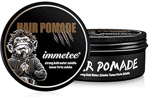 immetee Cera Capelli Uomo, Cera Lucida Capelli Uomo, Cera Per Capelli, Cera Per Capelli A Base D'Acqua, Facile Da Lavare (120g) (CAFFÈ)