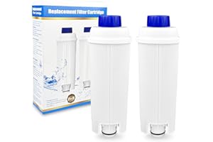 WinGluge 2 Pezzi Macchina Caffè Filtro Acqua, Compatibile con Delonghi DLSC002, ECAM, ETAM, EC680, EC800 Serie, Filtri Addolcitore di Ricambio per Ottimizza la qualità del caffè e previeni il calcare